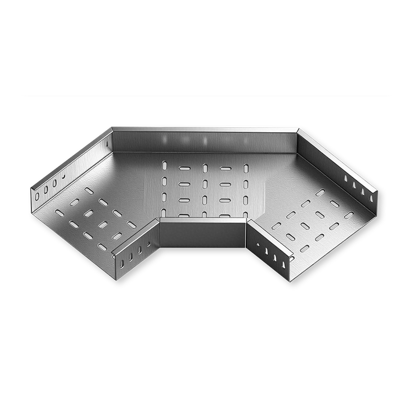 Chemin de câbles perforé horizontal 90° coude